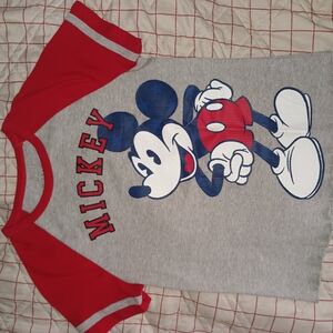 Disney Mickey Mouse Red and Gray Kids Tee